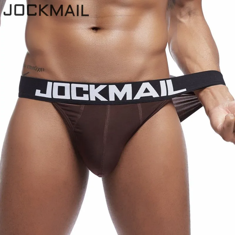 Мужские трусы бикини JOCKMAIL сексуальное мягкое дышащее шелковое нижнее белье для