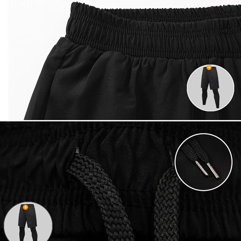 

High Quality Men Sports Shorts 2 In 1 Training Running Tight Pants for Workout Gym Riding NCM99