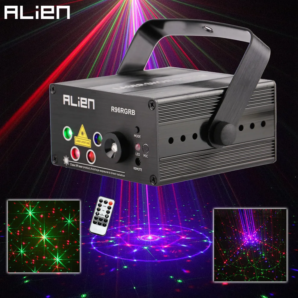 

New 5 Lens 96 Patterns RG RB Laser Projector Stage Lighting Effect Blue LED DJ Disco Bar Show Home Party Professional Xmas Light
