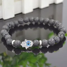 Faitheasy украшения натуральная Лава вулкан Фатима ручной транспортировки бусины Энергетический Браслет