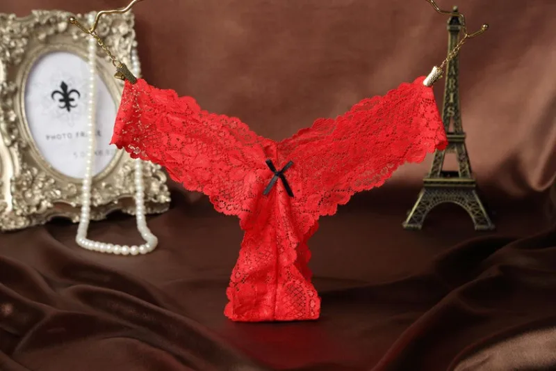 Newest Women G String Sexy Underwear Lace Briefs Panties Transparent Super Thin Hollow Thongs (16)