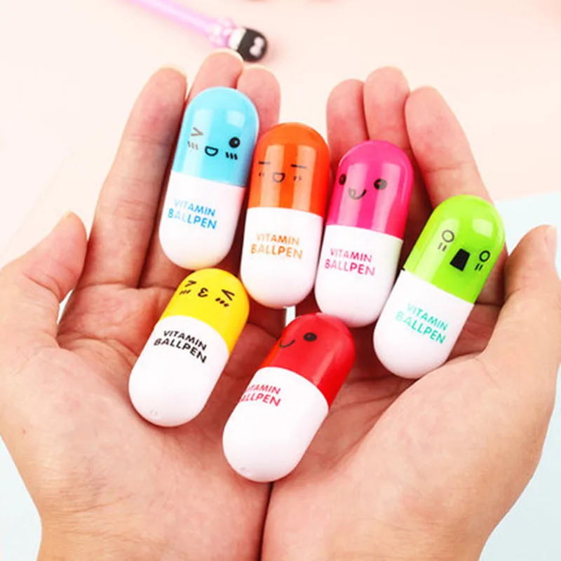 

2019 new Elliptical Pills Gel Pens Student gel Ink Pen School Office Supplies Learning Stationery Wholesale