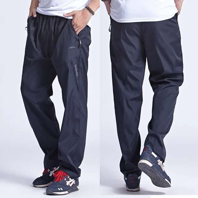 Grandwish 2018 New Quickly Dry Breathable Exercise Pants Men Elastic Waist Men Active Pants Outside Trousers Plus Size 3XL,PA095