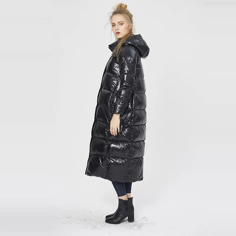 Размера плюс 5XL свободный утиный плащ 2019 новый зимний женский толстый длинный