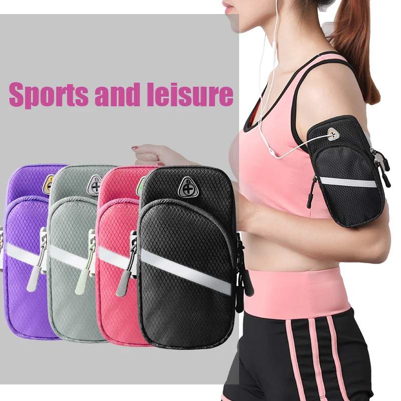 Universal Smartphone Armband Sports Running Bag Case for iPhone Samsung Waterproof Mobile Phone Earphone Key Wallets
