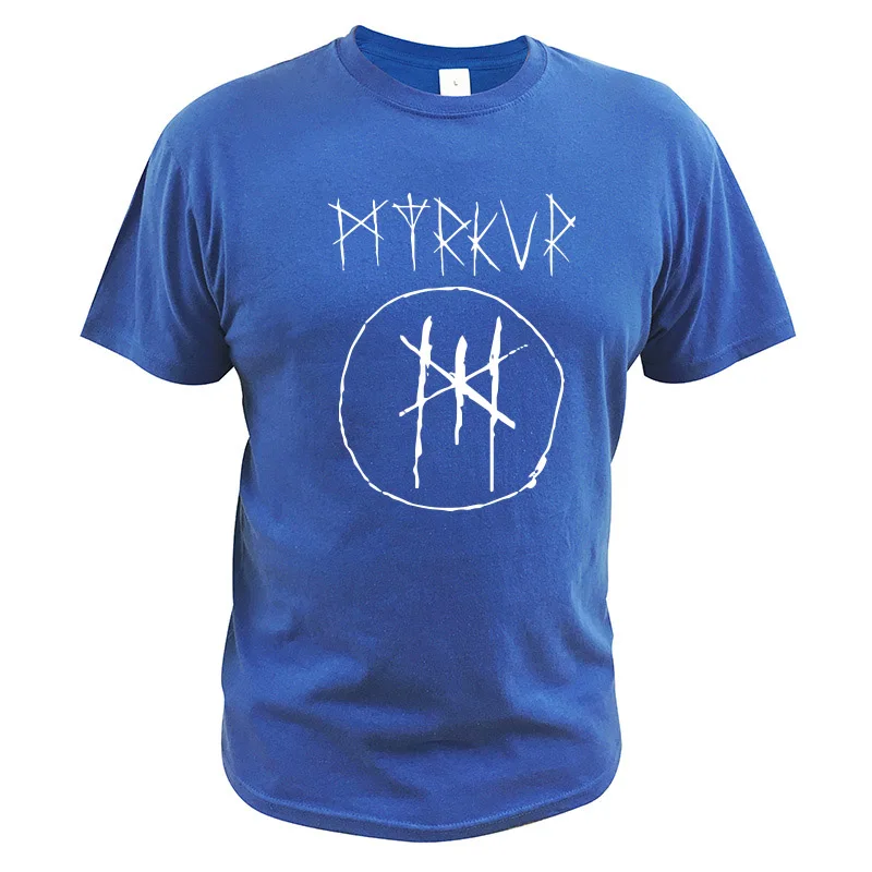  EU Size 100% Cotton T Shirt MYRKUR Album Black Metal Band T-shirt Hisper Crew Neck Camisetas Tops