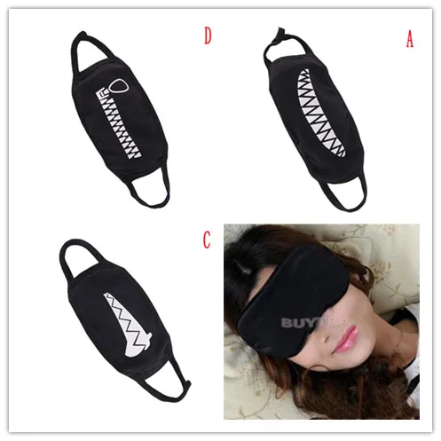1PCS Black Cotton Dustproof Mouth Face Mask Cartoon Kpop Women Men Muffle Cute Unisex Mouth Facial Care Tool