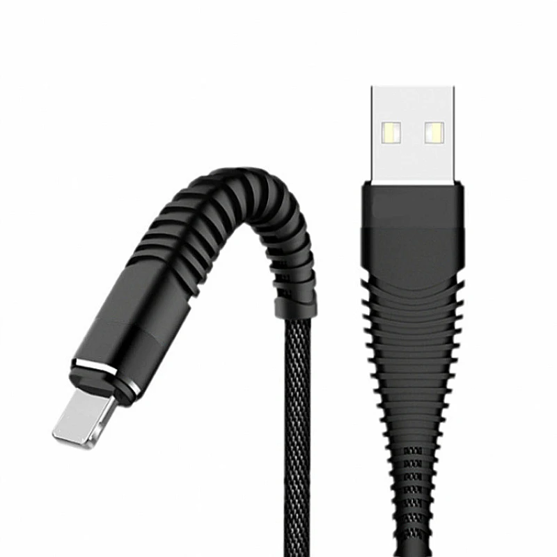 Usb Cable for iphone Cable Xs Max Xr X 8 7 6 Plus 6s 5 S Plus for ipad Mini Fast Charging Cables Mobile Phone Charger Cord Data - Цвет: Черный