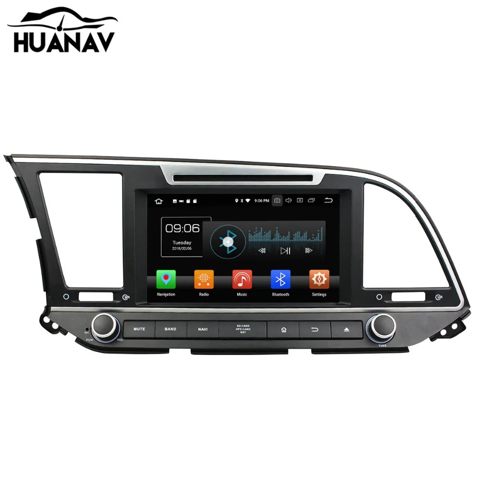 HUANVA Android8.0 dvd-плеер gps навигации для hyundai Elantra- мультимедийный плеер магнитофон 8-Core навигатор Аудио