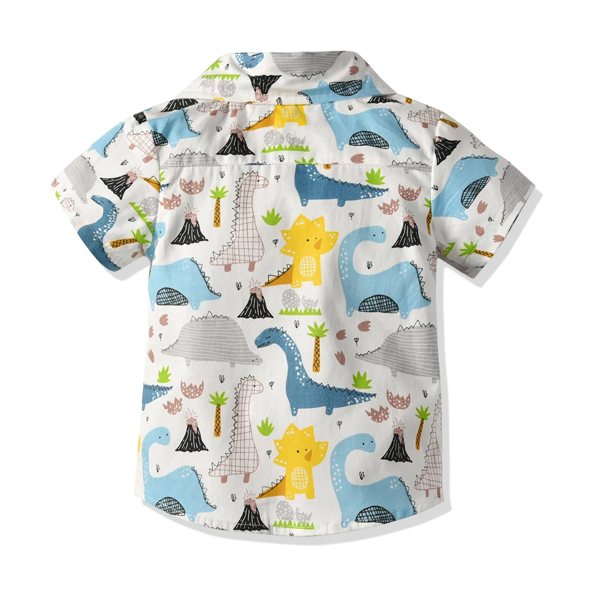 AMISSA/ г. Летние хлопковые рубашки для мальчиков г. Рубашки с короткими рукавами с отложным воротником и рисунком рубашки для мальчиков