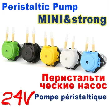 

24V dosing pump for aquarium lab analytical peristaltic pump water 0-100 ml/m,Straight Plate install,5color+fast shipping