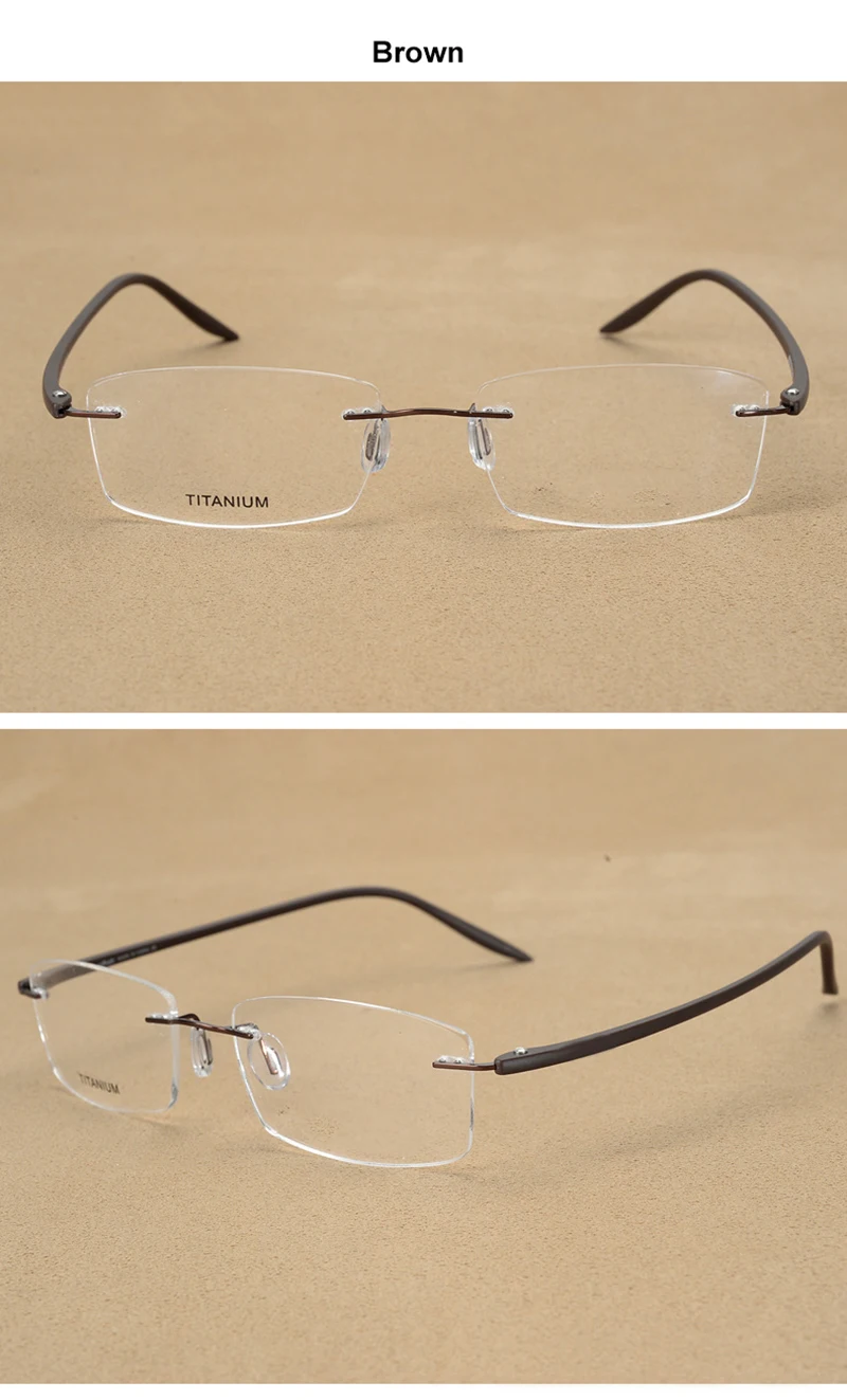 Handoer бесконтактная оптическая рамка очки оправа для мужчин очки Оптическая рецептурная рамка титановые ножки без оправы очки