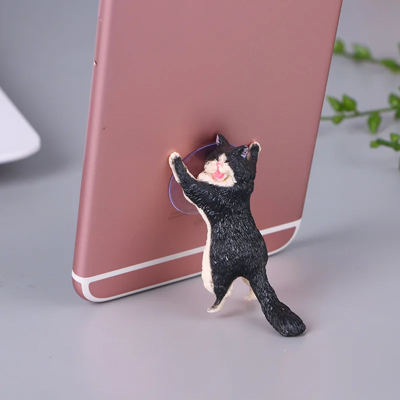 

Resin Sucker Reinforcement Mini Cute Cat Mobile Phone Bracket Accessories Support Smartphone Tablets Desk Phone Holder Stand