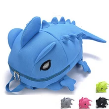 IVI Cute 3D Solid Chameleon Backpack for Girls Vivid Backstab Monster School Bag Shark Satchel Bags Bolsa Mochila Feminino