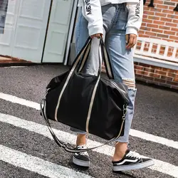2019 женская черная Дорожная сумка модная сумка на плечо женская сумка водостойкая женская сумка на выходные переносная вещевая сумка