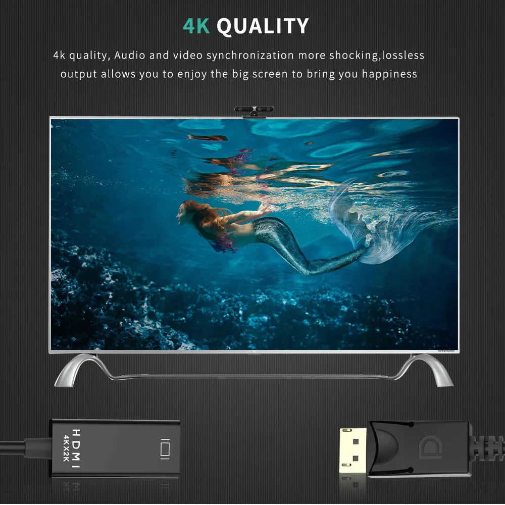 موانئ دبي إلى كابل hdmi ذكر إلى أنثى displayport إلى hdmi hdtv كبل محول دعم 4 كيلو * 2 كيلو 3d للكمبيوتر hdtv العارض يعرض
