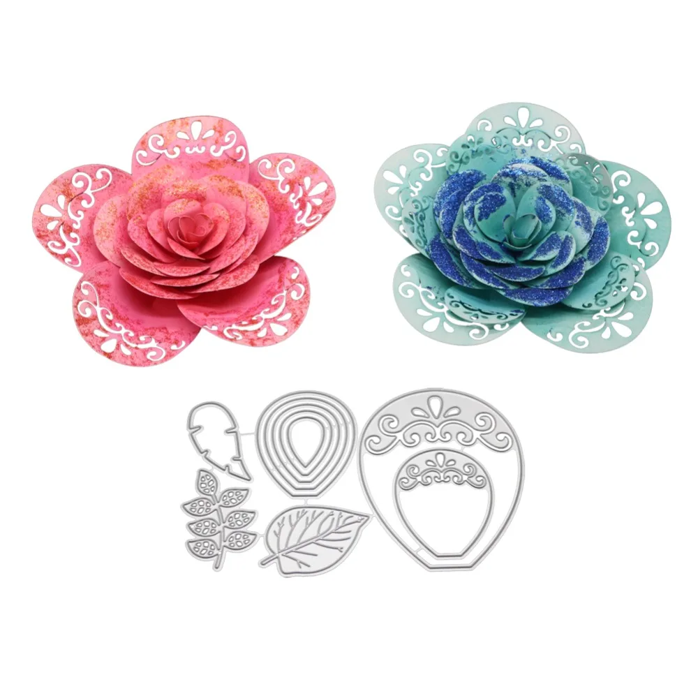 

3D flower leaves Metal Cutting Dies Stencils For DIY Scrapbooking Embossing Paper Cards Die Cuts Photo Album Making Craft 2019
