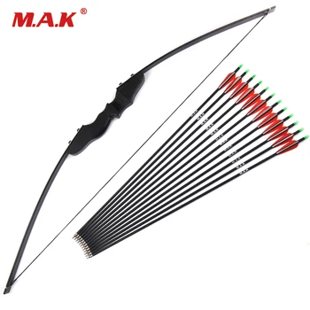 

30/40lbs Recurve Bow with 12pcs Carbon Arrowss for Right Handed Archery Bow Shooting Hunting Game Outdoor Sports