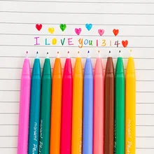 10 色プロマンガアニメアートマーカー落書き芸術ブラシペンメタリックマーカーためデッサン事務学用品(China)