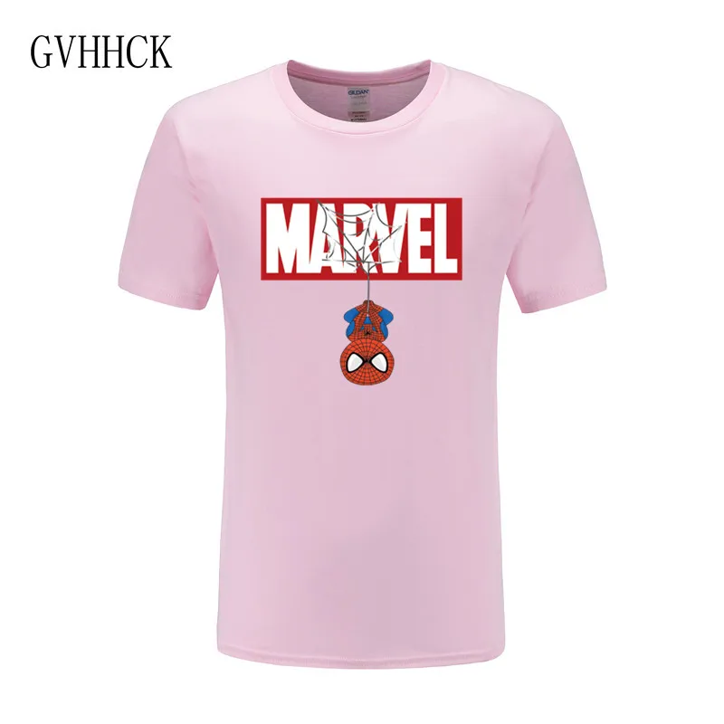Новинка, летняя футболка с 3D Железным человеком-пауком, Мужская футболка с Мстителями Marvel, компрессионная футболка для фитнеса с коротким рукавом, брендовая футболка, Топы И Футболки - Цвет: pink