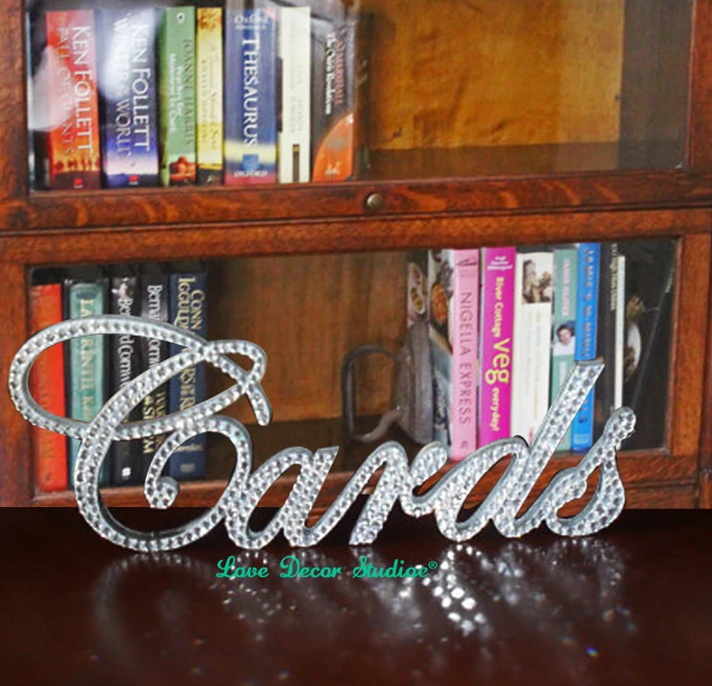 Cards Sign For Wedding Table Freestanding Cards Crystal Cards