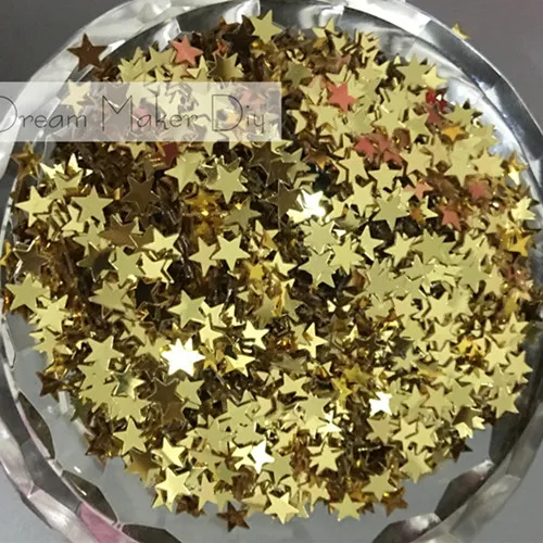 Golden star 2000 шт. 5 мм Прекрасный он Книги по искусству/звезда/бабочка Форма свободные Блёстки пайетками для Дизайн ногтей маникюр/Швейные /Свадебные украшения конфетти - Цвет: Golden star
