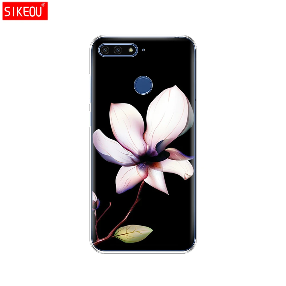 12082 Силиконовый чехол для huawei Y6 чехол 5,7 дюйма Atu-L21 чехол для huawei Y6 Prime задняя крышка Защитный Мягкий ТПУ Кот Цветок - Цвет: 12082