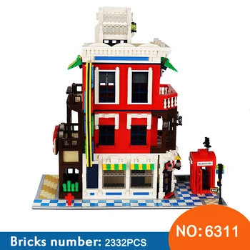 

Wange 6311 2332pcs Street View Series Corner Store education DIY Building Blocks Bricks assembly Toys For Children