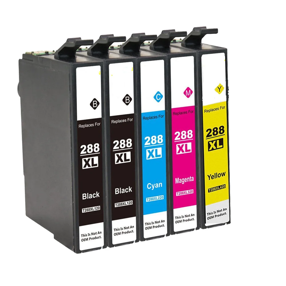 Совместимый чернильный картридж для Epson 288 288XL (2 черный 1 голубой пурпурный желтый)