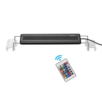 

Dadypet Aquarium Fish Tank Light RGB Multi-Colors with Extendable Brackets IR Remote Control Built-in 60pcs LED Light Beads