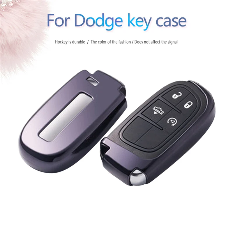 

New Soft TPU Car Styling Key Case Cover For Dodge Challenger Nitro Journey Ram 1500 Caliber Caravan Key Ring Cover Accessories