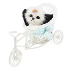 Роман плюшевый щенок в модель мотоцикла с коляской мягкие животные плюшевые собаки фигурка для домашних животных мягкая игрушка фигурка