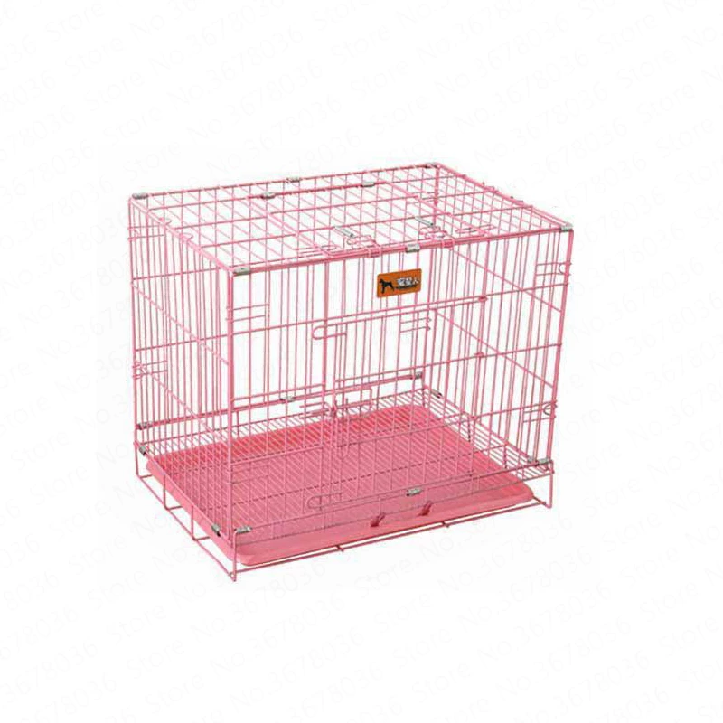 

0%Dog Cage Teddy With Toilet Bold Folding Indoor General Small And Medium Dog Rabbit Cat Cage Portable Pet Nest