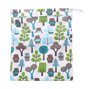 

Baby Waterproof Diaper bag with Zipper for Baby Carrier (Owl and tree Print)