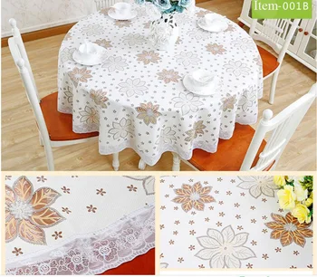 

PVC Printed waterproof 1.5m 1.8m round table pad round table cloth home hotel banquet round table cloth Free shipping