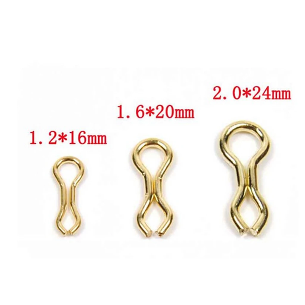 100 pcs Brass Sinker Eyes Eyelets Lead Mold Fishing Tackle Lightweight Fishing Snaps Connector Accessories S/M/L