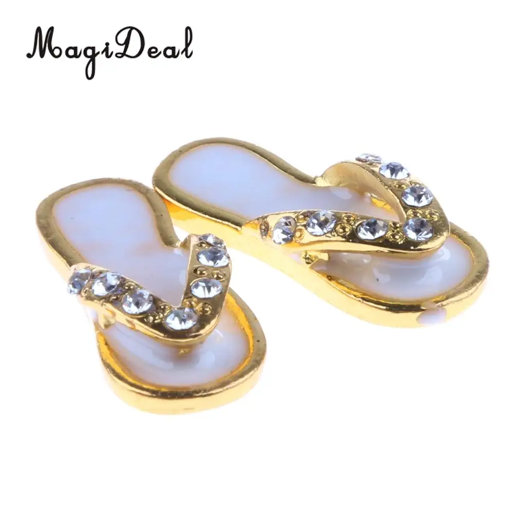 MagiDeal 1:12 Dollhouse Miniature Metal Slippers Shoes for 1/12 Scale Dolls House Living Room Bedroom Decoration Accessories