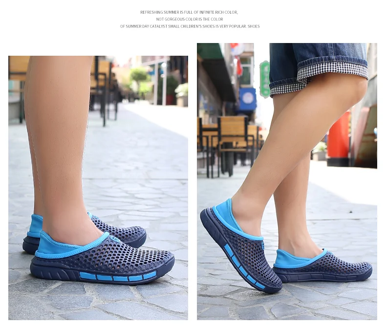 38-45 размера плюс водонепроницаемая обувь мужская легкая дорожная Нескользящая спортивная обувь сабо летние уличные тапочки пляжные сандалии для мужчин