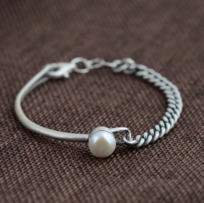 

2018 Kehribar Armbanden Voor Vrouwen Thai Inlaid Pearl Bracelet S925 Pure Craft Female Of Exquisite Freshwater New Products