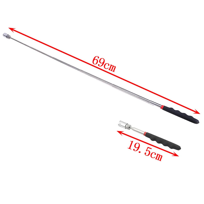 

Magnetisk Pickup Rod Telescopic Adjustable Magnetic Pick-Up Tools With LED Light Magnet Long Extendable Long Reach 69cm