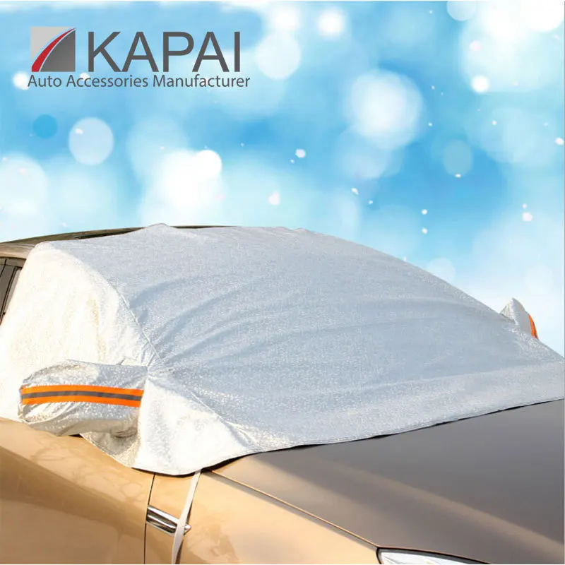 Universal Waterproof Half Car Covers Snow Resistant Breathable UV