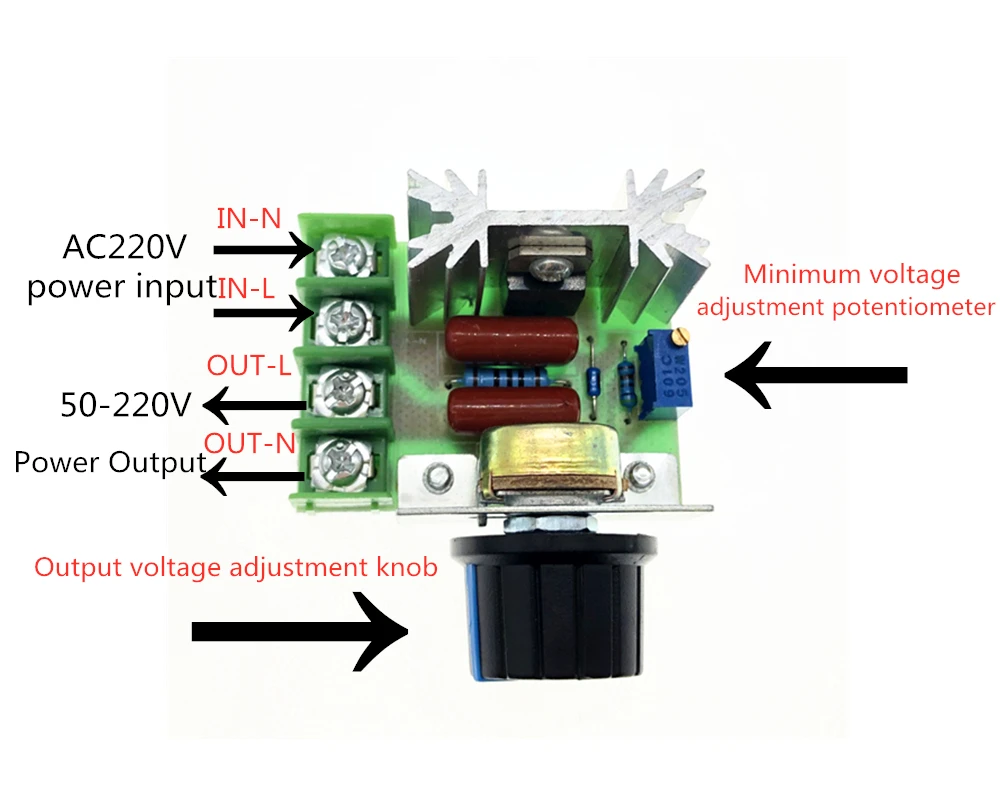 2000 Вт регулятор скорости двигателя переменного тока 50-220 В 25А Регулируемый регулятор скорости двигателя регулятор напряжения
