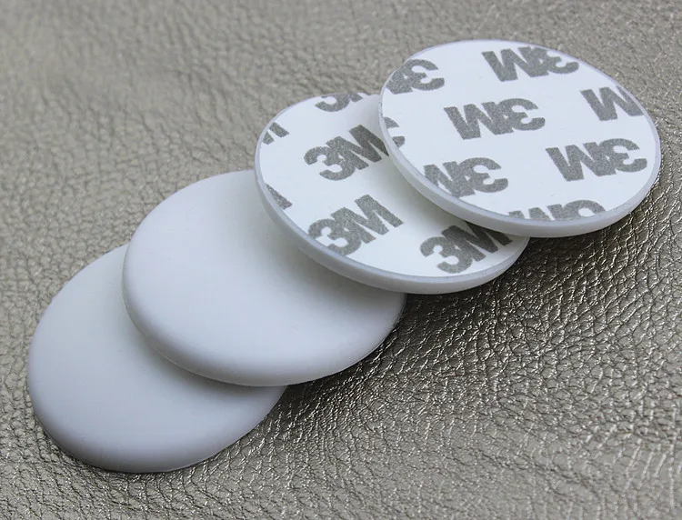 

6Pc 4cm Rubber Door Knob Wall Shield Round White Self Adhesive Protector Prevents