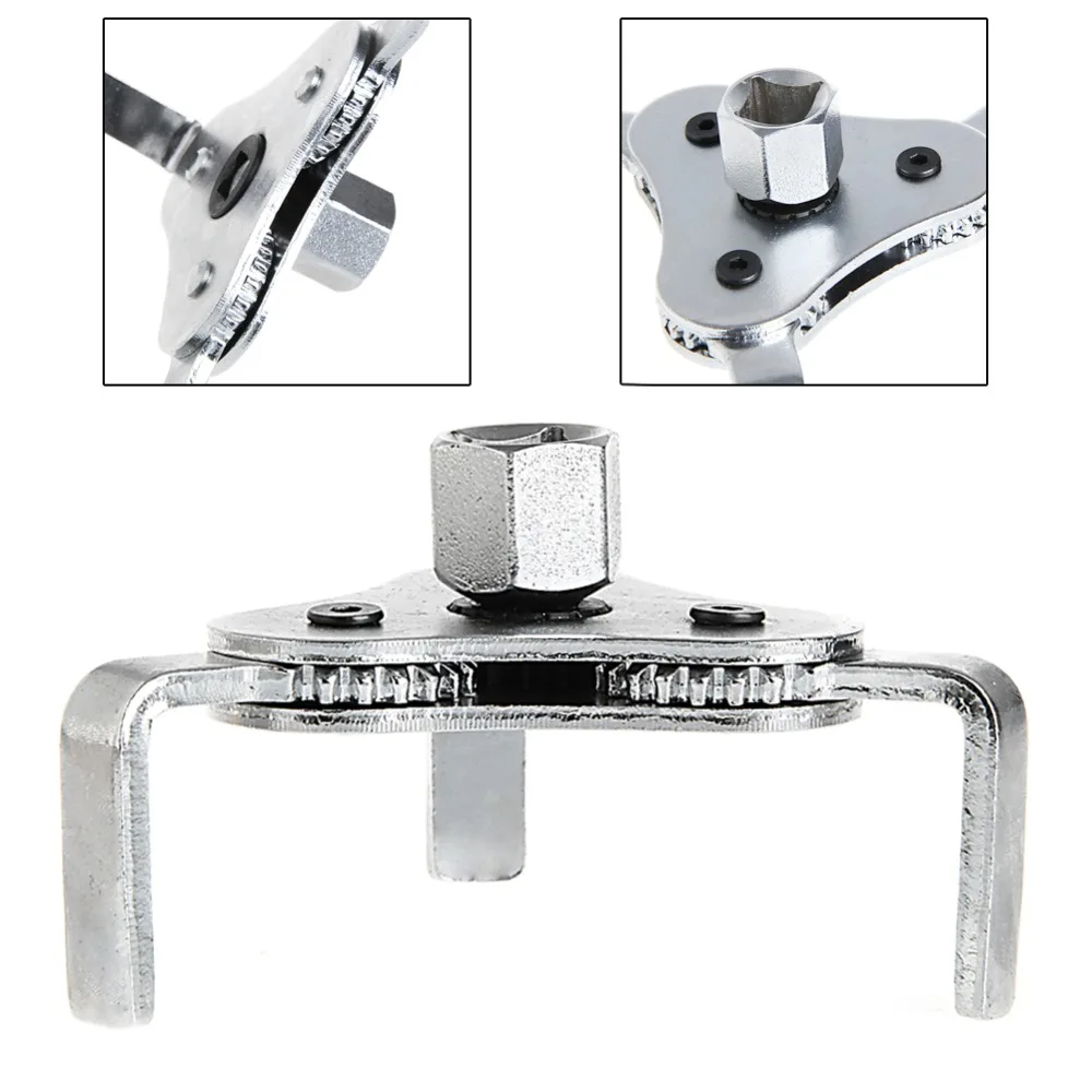 

Auto Tool 3 Jaws Two Ways Oil Filter Wrench Spanner Remover Adjustable Universal