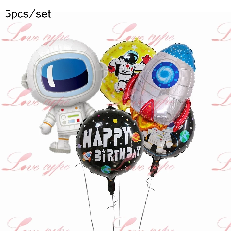 Космический набор, Вселенная Галактика, покрытые фольгой шары космонавты и ракеты, баннеры, воздушные шары на день рождения для мальчиков, детские игрушки, принадлежности для душа