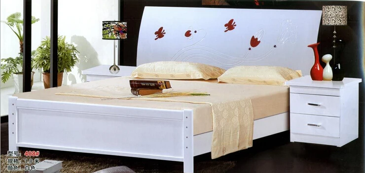high quality bed Oak Bedroom furniture bed solid wood bed 3995