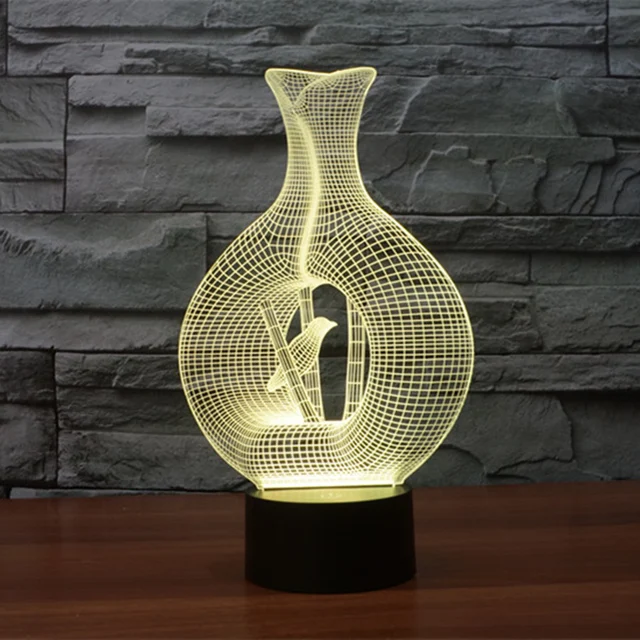 AUCD 3D USB Fles van Vogel LED Verlichting Kid 7 Kleur Veranderende ... AUCD 3D USB Fles van Vogel LED Verlichting Kid 7 Kleur Veranderende ...