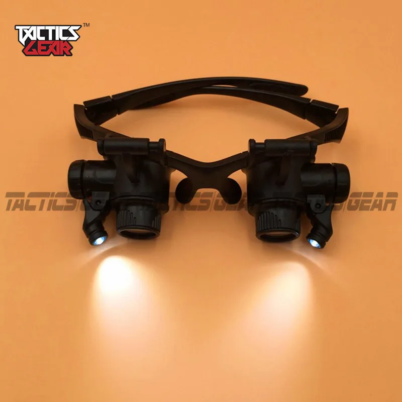 Портативный многофункциональный 9892GJ очки с светодиодный подсветкой Лупа