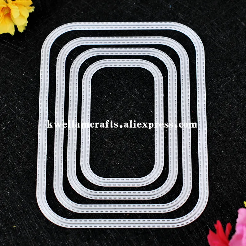 

Outside In Stitched Rectangle Stackables Metal Die cutting Dies For DIY Scrapbooking Photo Album Decorative Embossing 8072646