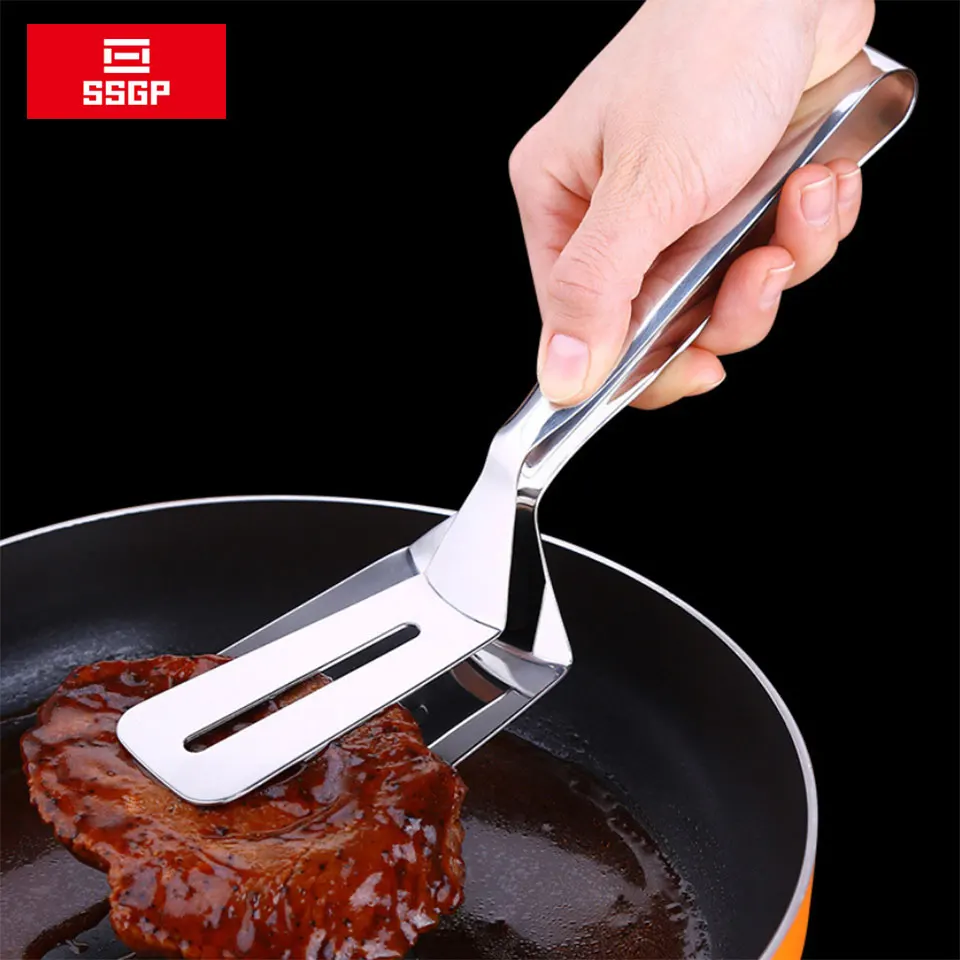 

SUS304 Stainless Steel Steak Clip High Quality Kitchen Utensils Creative Multifunction Cooking Tongs BBQ Bread Pastry Clamp New